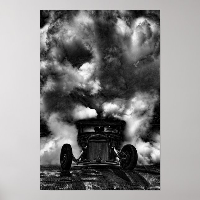 Rat Rod Burn Out Poster (Vorne)
