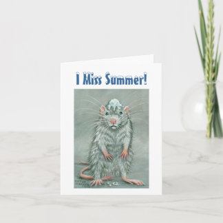 Rat Snowball sur le chef, Mlle Summer d'I ! Carte