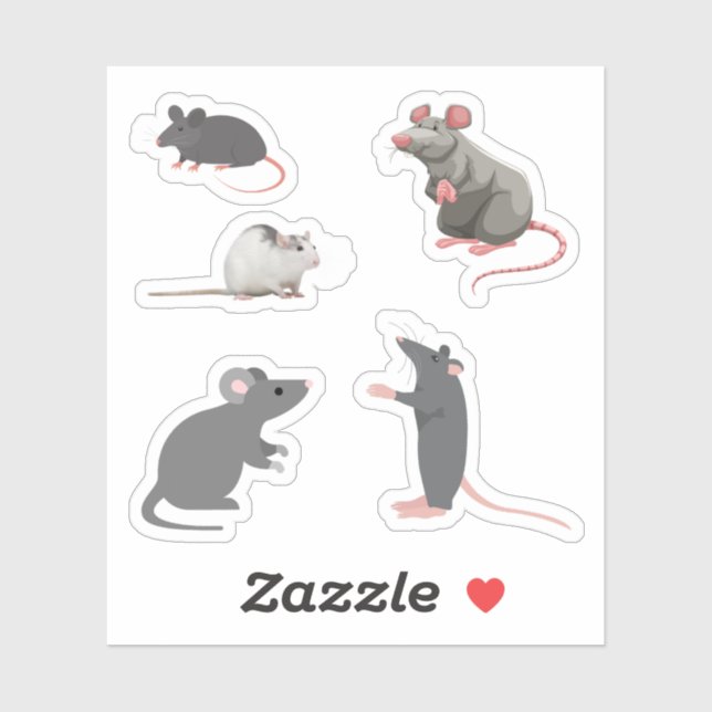 Rat Stickers Aufkleber (Blatt)