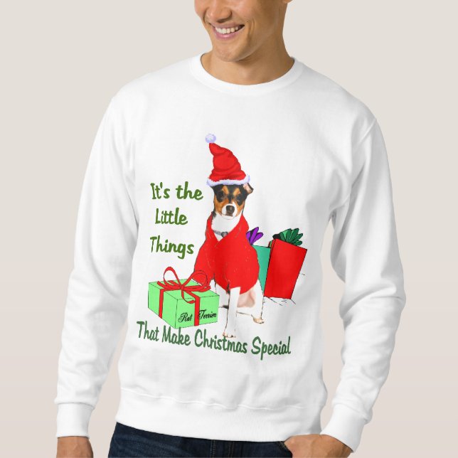 Rat Terrier Christmas Geschenke Sweatshirt (Vorderseite)