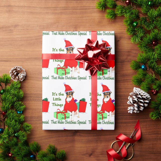 Rat Terrier Christmas Geschenkpapier (Feiertagsgeschenk)