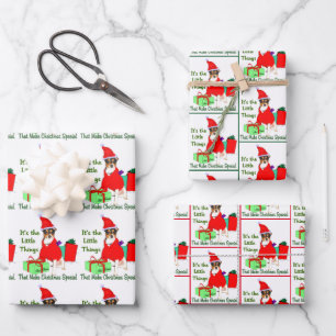 Rat Terrier Christmas Geschenkpapier Set