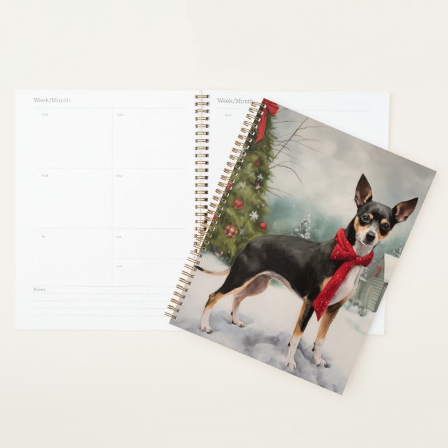 Rat Terrier Dog im Schnee Weihnachten Planer (Anzeige)