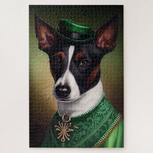 Rat Terrier Dog in St. Patrick's Day Dress