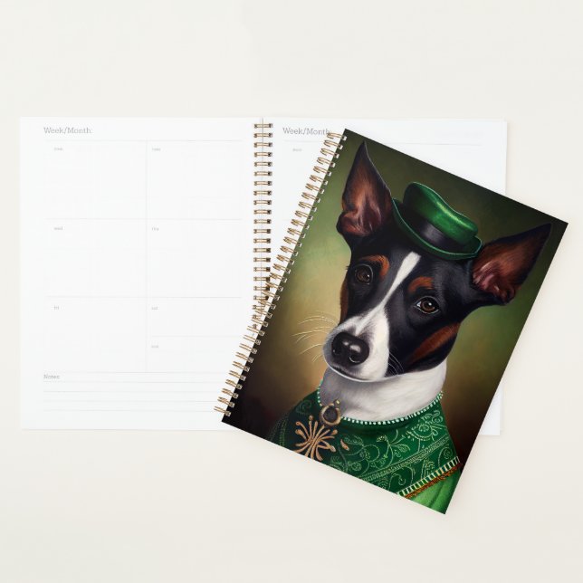 Rat Terrier Dog in St. Patrick's Day Dress Planer (Anzeige)