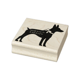 Rat Terrier Doppy Puppy Gummistempel