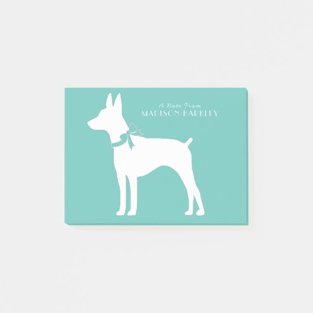 Rat Terrier Doppy Puppy Post-it Klebezettel (Vorderseite)