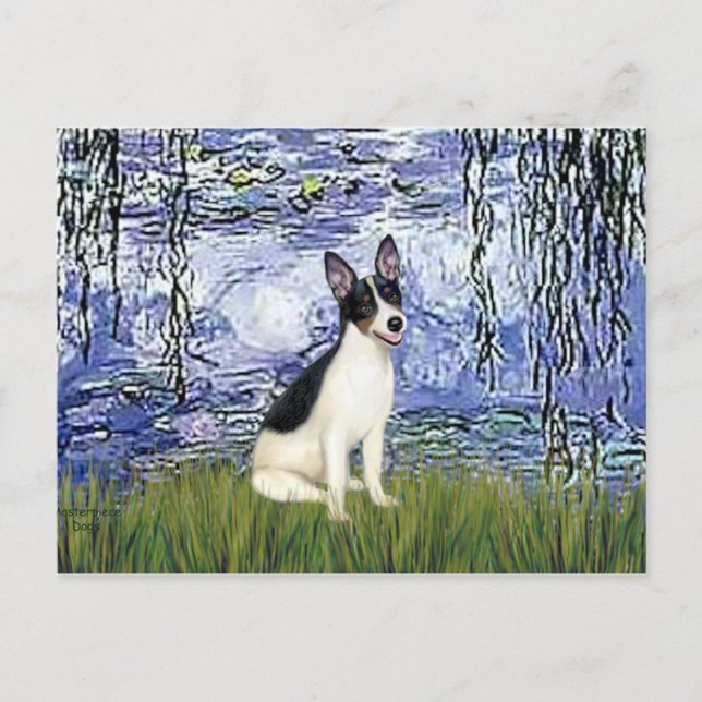Rat Terrier - Lilies 6 Postkarte (Vorderseite)