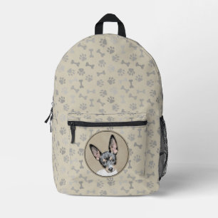 Rat Terrier Painting - Niedliche Original Dog Art Bedruckter Rucksack