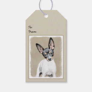 Rat Terrier Painting - Niedliche Original Dog Art Geschenkanhänger