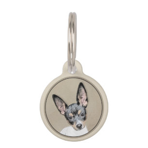 Rat Terrier Painting - Niedliche Original Dog Art Haustiermarke