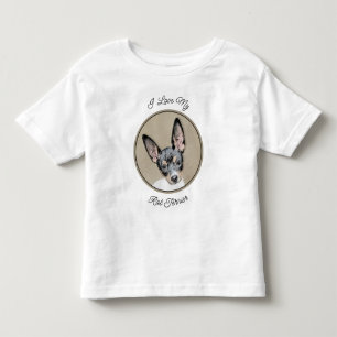 Rat Terrier Painting - Niedliche Original Dog Art Kleinkind T-shirt