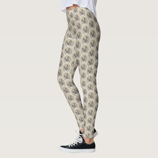 Rat Terrier Painting - Niedliche Original Dog Art Leggings (Links)