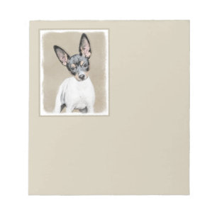 Rat Terrier Painting - Niedliche Original Dog Art Notizblock