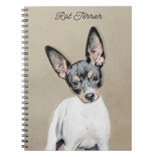 Rat Terrier Painting - Niedliche Original Dog Art Notizblock
