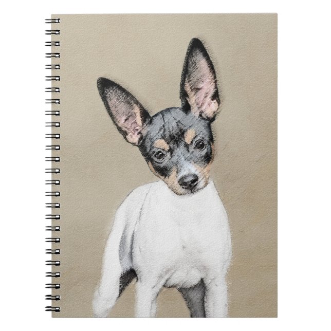 Rat Terrier Painting - Niedliche Original Dog Art Notizblock (Vorderseite)