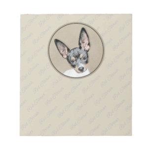 Rat Terrier Painting - Niedliche Original Dog Art Notizblock