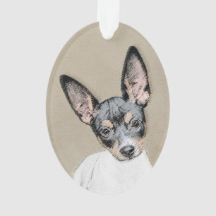 Rat Terrier Painting - Niedliche Original Dog Art Ornament