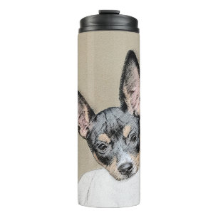 Rat Terrier Painting - Niedliche Original Dog Art Thermosbecher