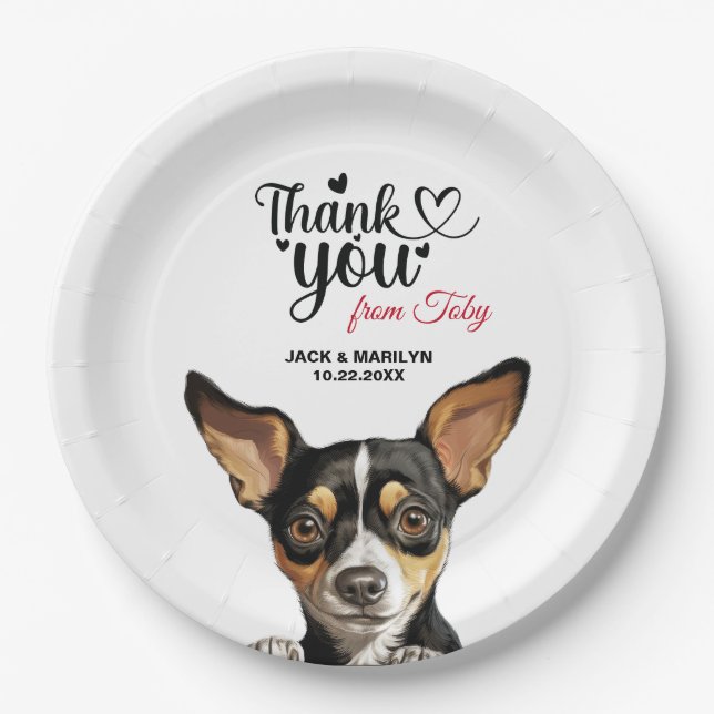 Rat Terrier Pappteller (Vorderseite)