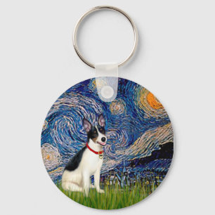 Rat Terrier - Starry Night Schlüsselanhänger