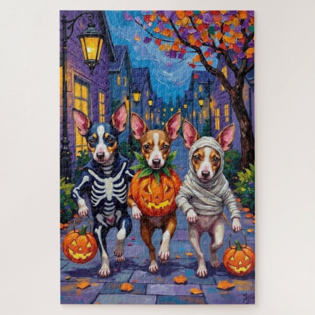 Rat Terrier Trick-or-Treating Halloween Costumes (Vertikal)