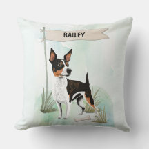 Rat Terrier Watercolor Personalized Dog