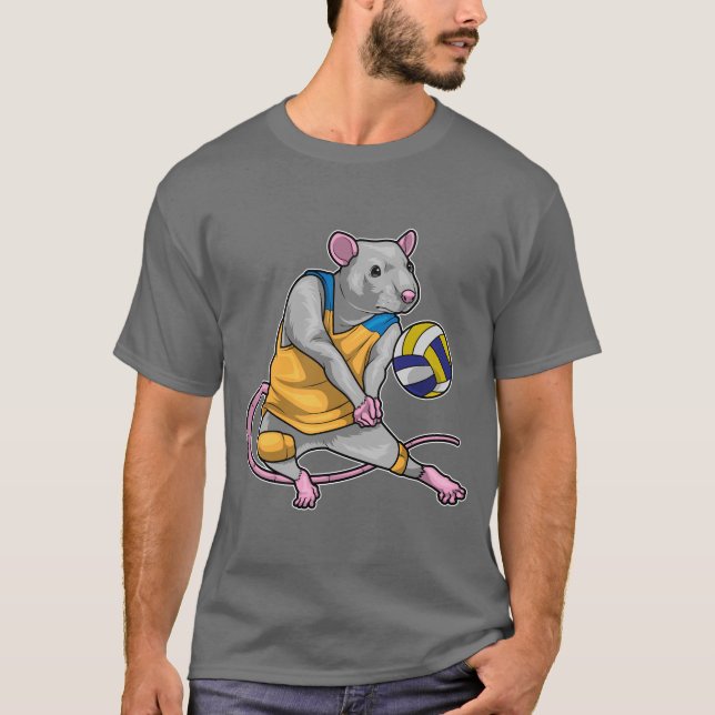 Rat Volleyball-Spieler Volleyball T-Shirt (Vorderseite)