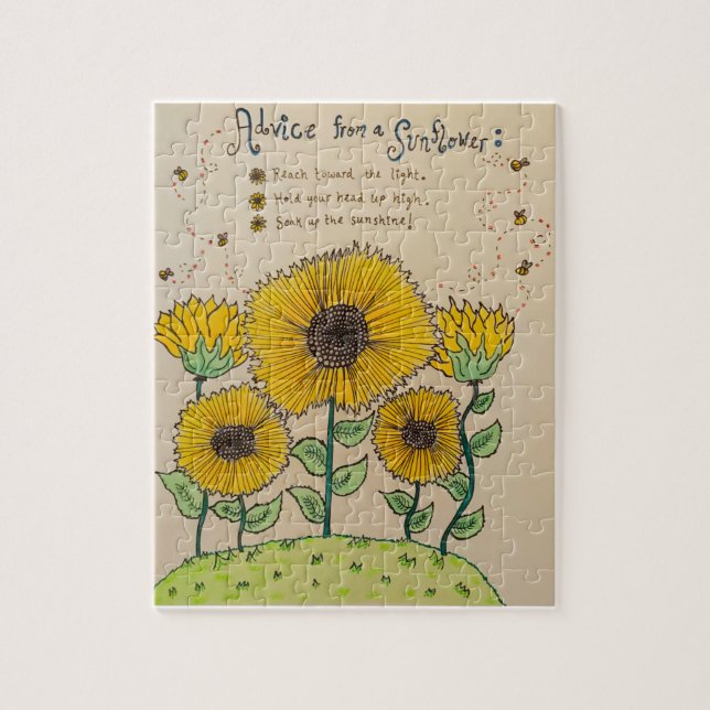 "Rat von einer Sonnenblume" Puzzle (Vertikal)