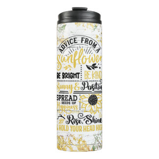 Rat von einer Sonnenblume Thermosbecher