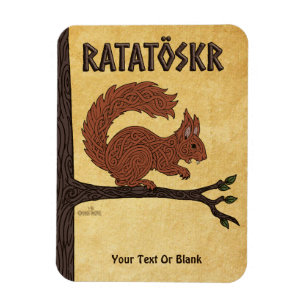 Ratatöskr, nordisches/Wiking-Eichhörnchen Magnet