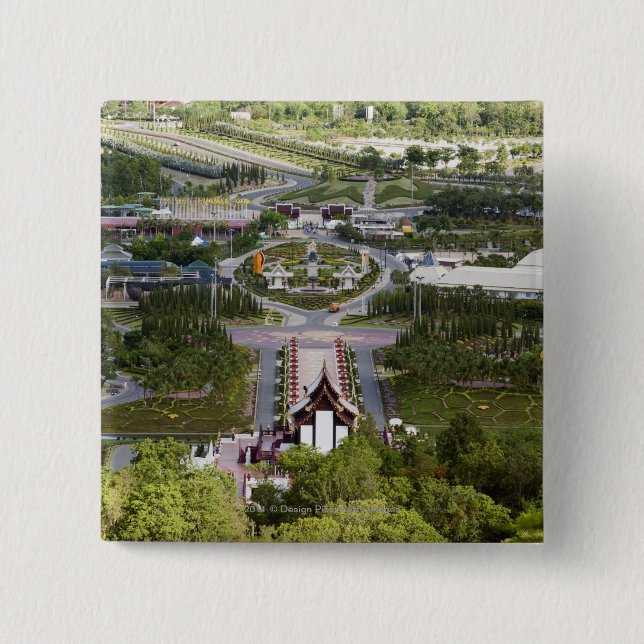 Ratchaphruek Blumen-Festival Button (Vorderseite)