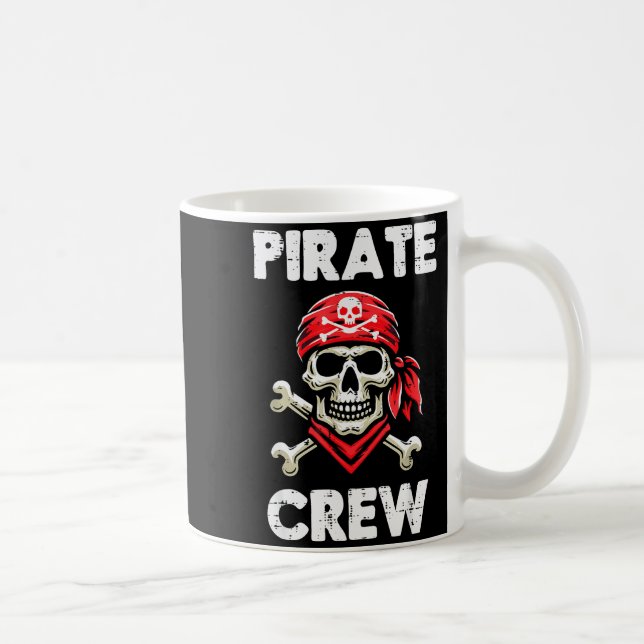 Rate Crew Skull Crossbones Funny Matching Men Wome Kaffeetasse (Rechts)