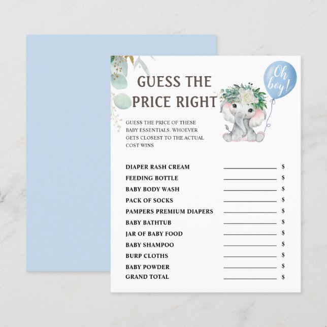 Rate den Preis | Elephant Theme Baby Shooting Game (Vorne/Hinten)