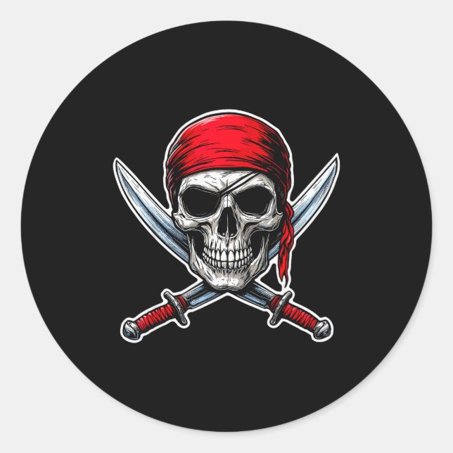 Rate Flag Skull And Crossbones Skeleton Costume Ha Runder Aufkleber (Vorderseite)