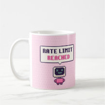 Rate Limit erreicht Lustiger AI Pixel Becher