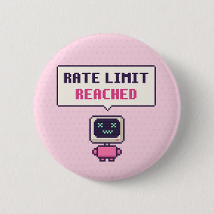 Rate Limit erreicht lustiger AI-Pixel-Button Button