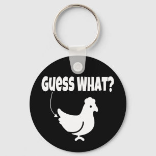  Rate mal?  Hühner-Hintern Funny-Geschenk Schlüsselanhänger
