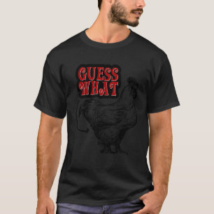 Rate mal Hühnerhintern Papa-Witze trockener Humor T-Shirt