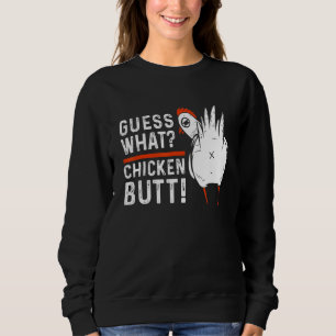Rate mal Hühnerpopo Weiße Henne Huhn Sweatshirt