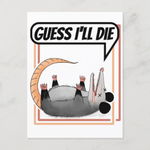Rate mal, ich Die Post-Opossum-Spiel Postkarte