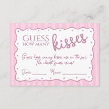 Rate-mal-Spielkarte mit rosa Streifen