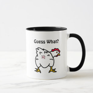 Rate mal was? Hühner Hintern Funny Chicken Spaß Tasse