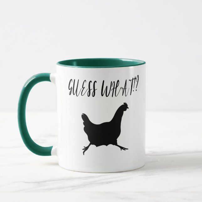 Rate mal was? Hühner-Hintern, Hühnerlover Tasse (Links)