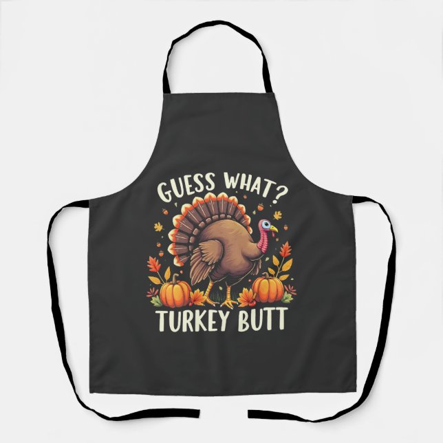 Rate mal was? Türkei Hintern Erntedank Funny Schürze (Vorderseite)