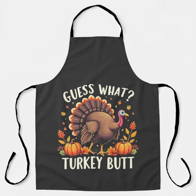 Rate mal was? Türkei Hintern Erntedank Funny Schürze (Vorderseite)