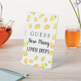 Rate mal, wie viele Lemon Drops Brautparty Sockelschild