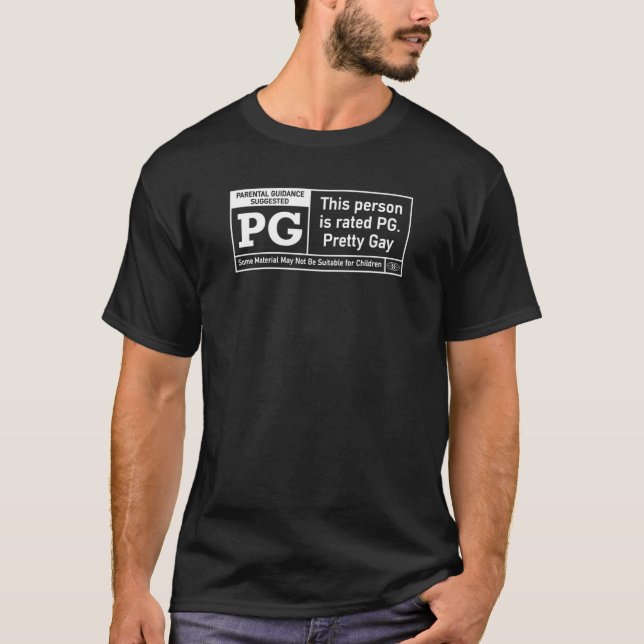Rate Pg für Hübschen schwulenfeindlichen Gay Pride T-Shirt (Vorderseite)