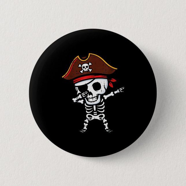 Rate Skeleton Dab Dance Halloween Costume Boys Gir Button (Vorderseite)