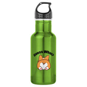 Rate was Corgi Hintern Spaß Edelstahlflasche